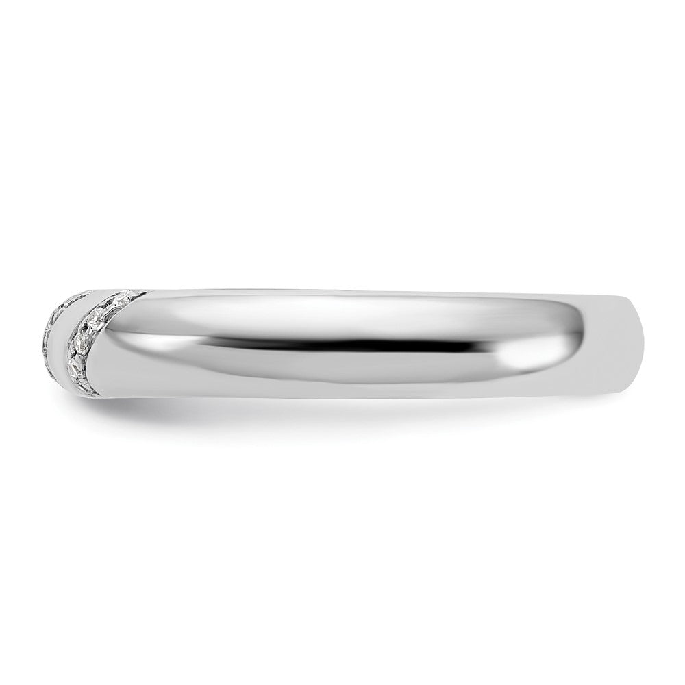 14K White Gold Lab Grown Diamond VS/SI FGH Trio Men's Band