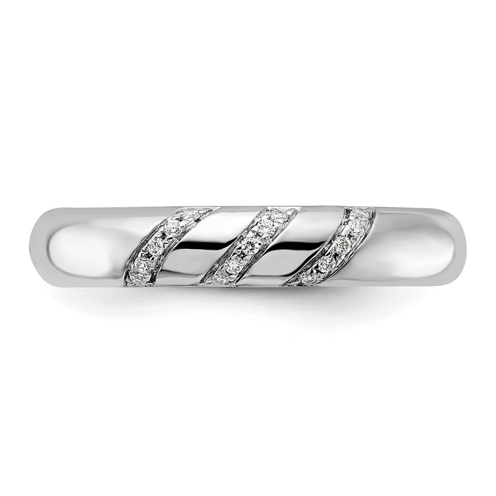 14K White Gold Lab Grown Diamond VS/SI FGH Trio Men's Band