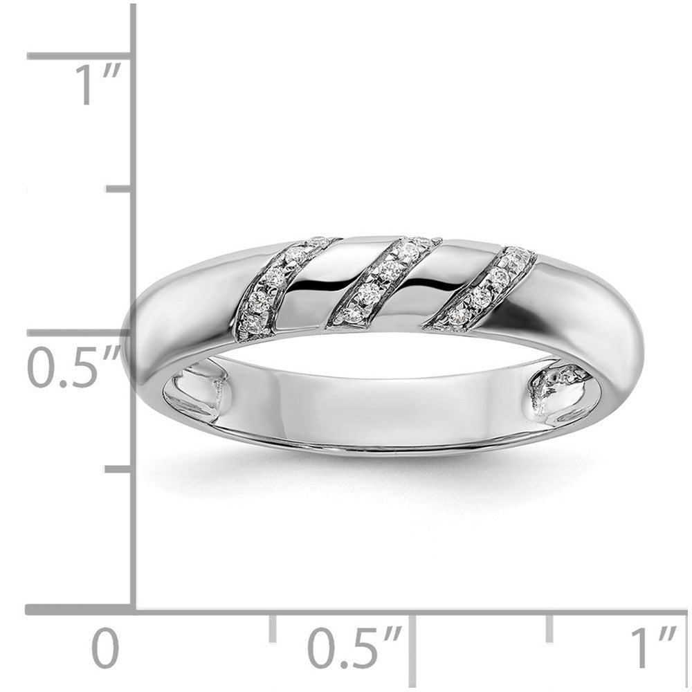 14K White Gold Lab Grown Diamond VS/SI FGH Trio Men's Band