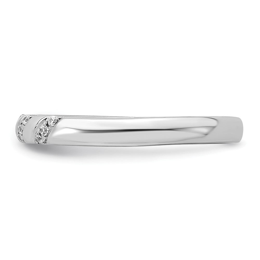 14K White Gold Lab Grown Diamond VS/SI FGH Trio Ladies Band