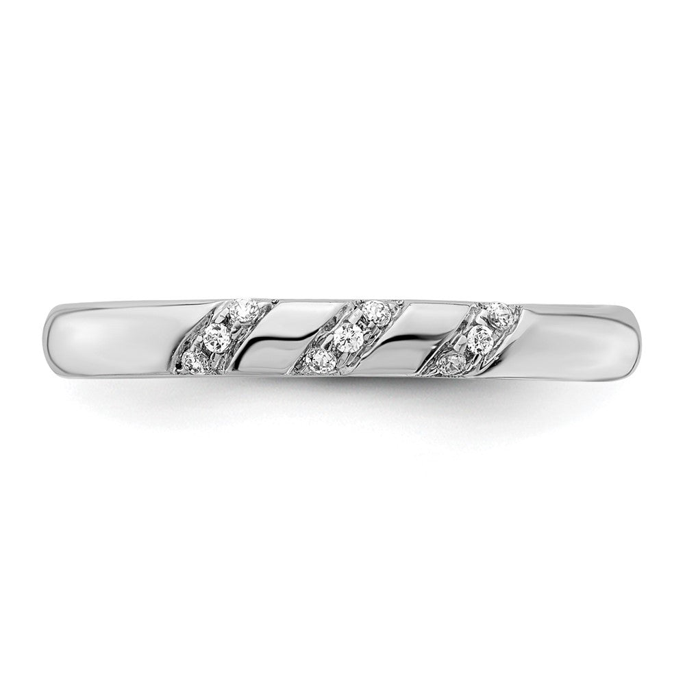 14K White Gold Lab Grown Diamond VS/SI FGH Trio Ladies Band