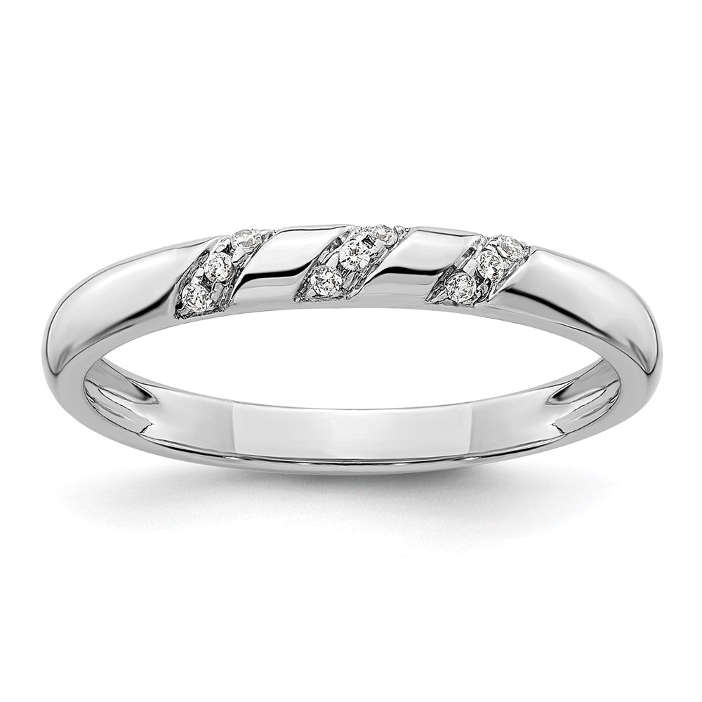 14K White Gold Lab Grown Diamond VS/SI FGH Trio Ladies Band