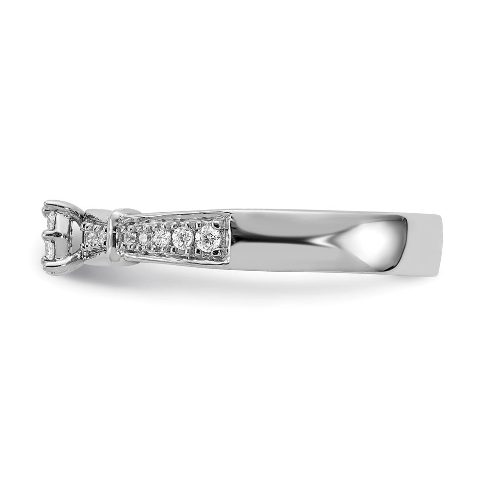 14K White Gold Lab Grown Diamond VS/SI FGH Complete Trio Eng Ring