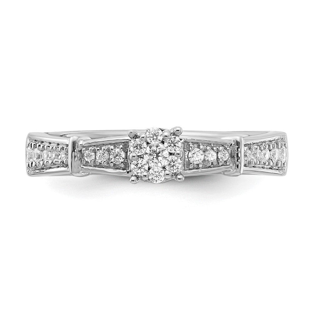 14K White Gold Lab Grown Diamond VS/SI FGH Complete Trio Eng Ring