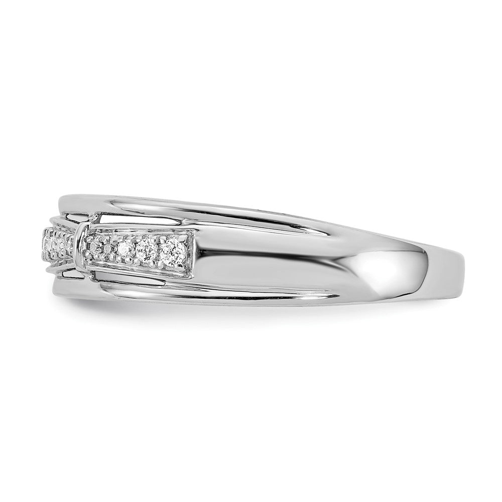 14K White Gold Lab Grown Diamond VS/SI FGH Trio Men's Band