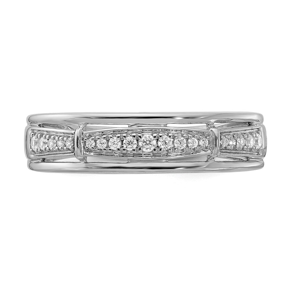 14K White Gold Lab Grown Diamond VS/SI FGH Trio Men's Band