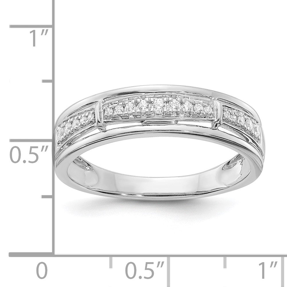 14K White Gold Lab Grown Diamond VS/SI FGH Trio Men's Band