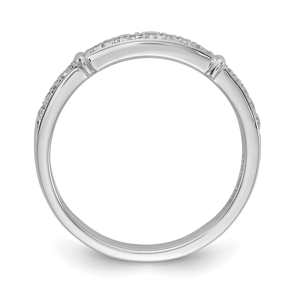 14K White Gold Lab Grown Diamond VS/SI FGH Trio Ladies Band