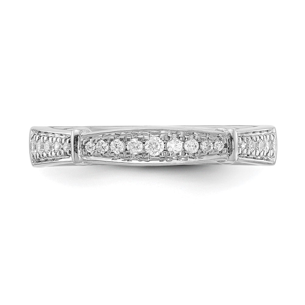 14K White Gold Lab Grown Diamond VS/SI FGH Trio Ladies Band