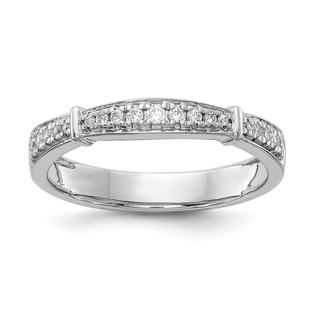 14K White Gold Lab Grown Diamond VS/SI FGH Trio Ladies Band