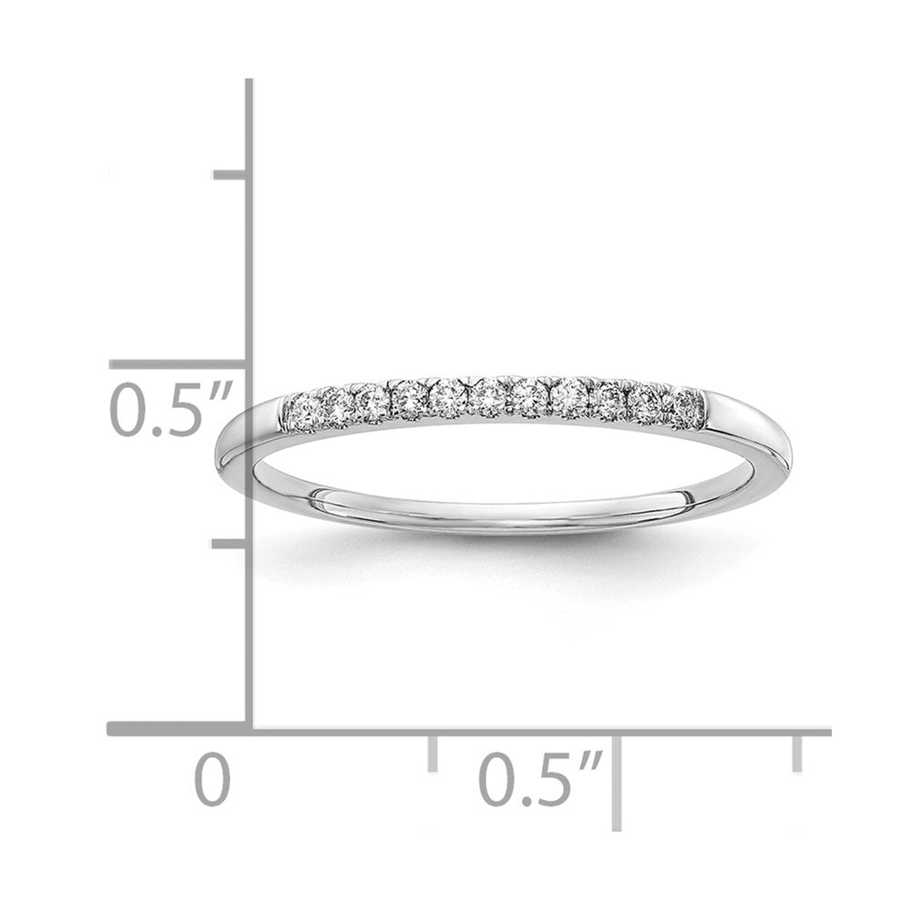 14K White Gold Lab Grown Diamond VS/SI FGH 1/10ct Wedding Band