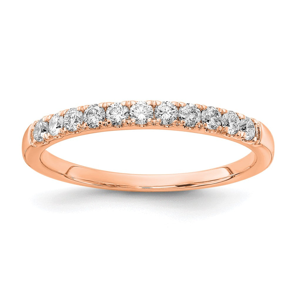 14K Rose Gold Lab Grown Diamond VS/SI FGH 1/3ct Wedding Band