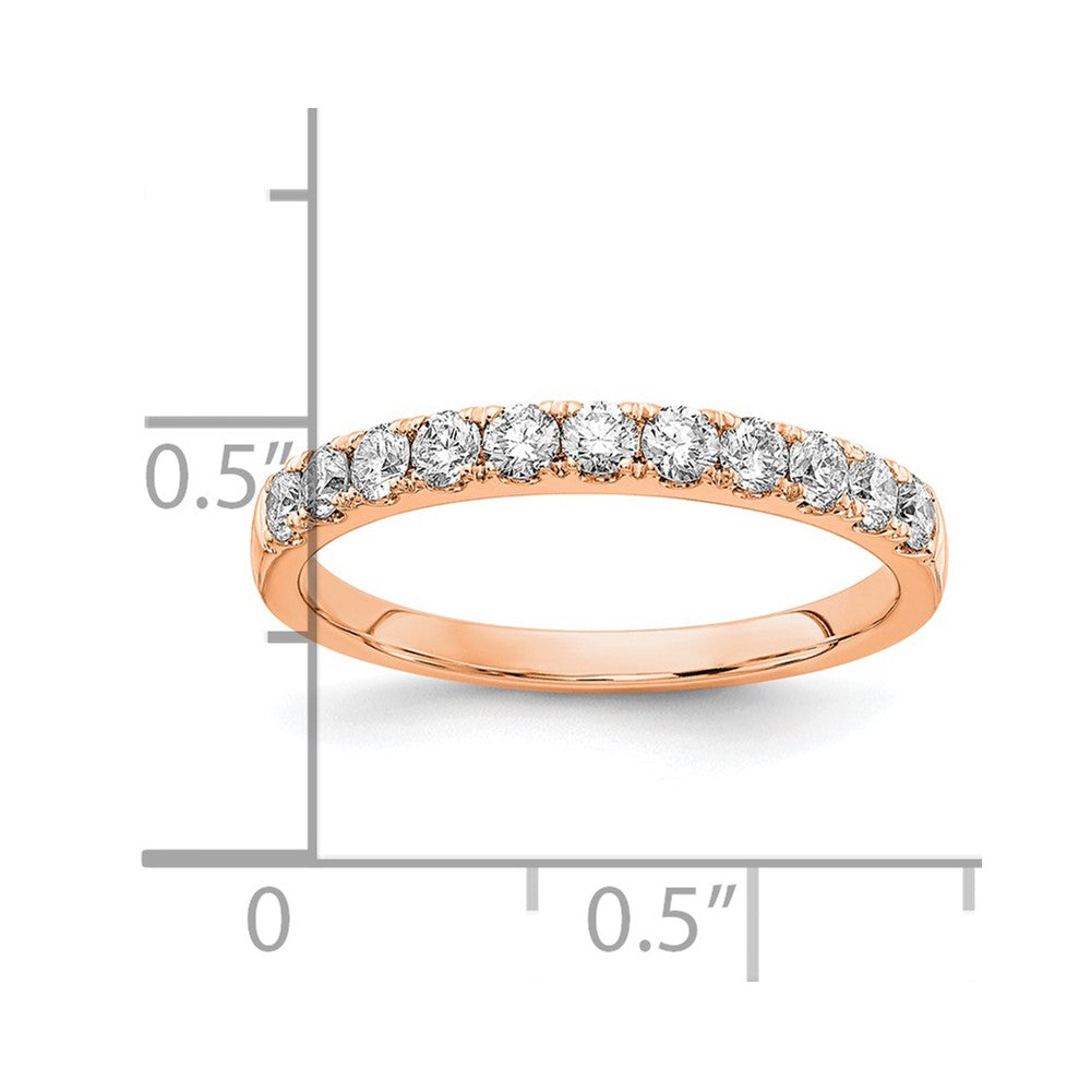 14K Rose Gold Lab Grown Diamond VS/SI FGH 1/2ct Wedding Band