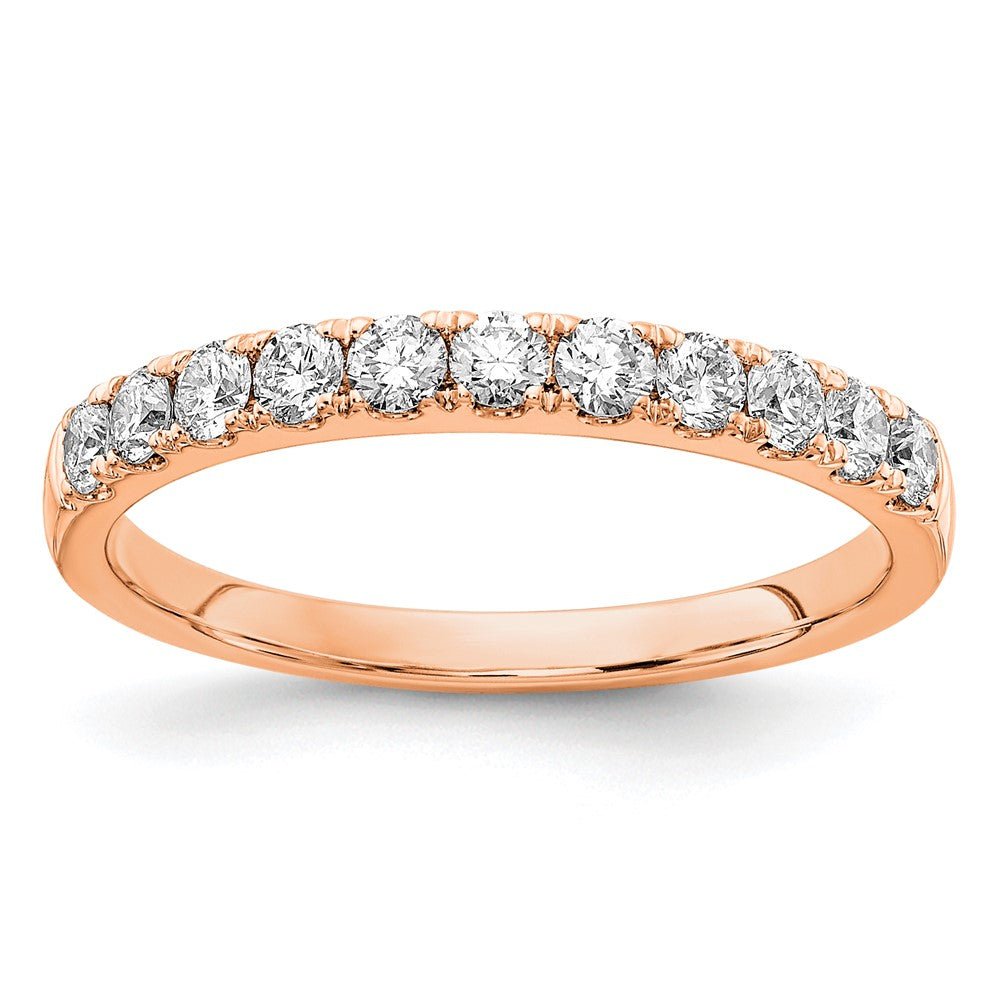 14K Rose Gold Lab Grown Diamond VS/SI FGH 1/2ct Wedding Band