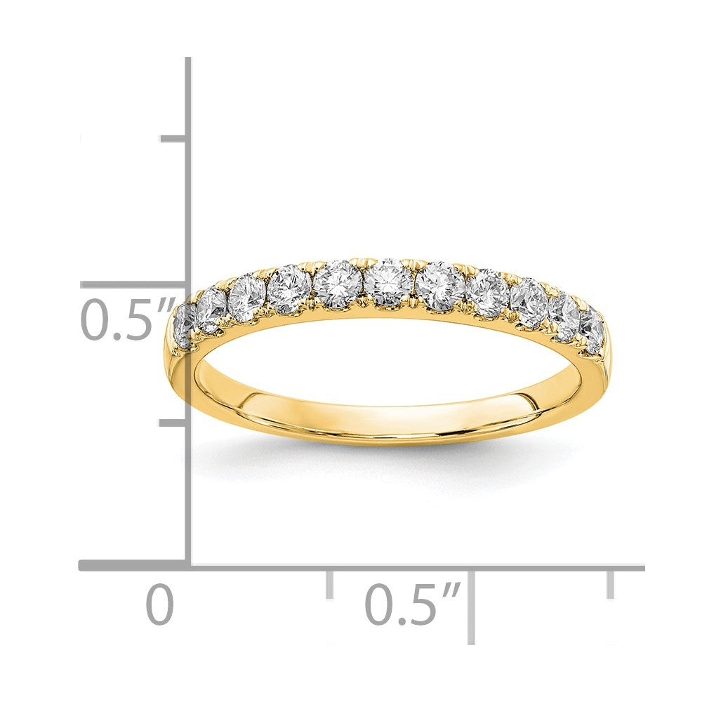 14K Gold Lab Grown Diamond VS/SI FGH 1/2ct Wedding Band