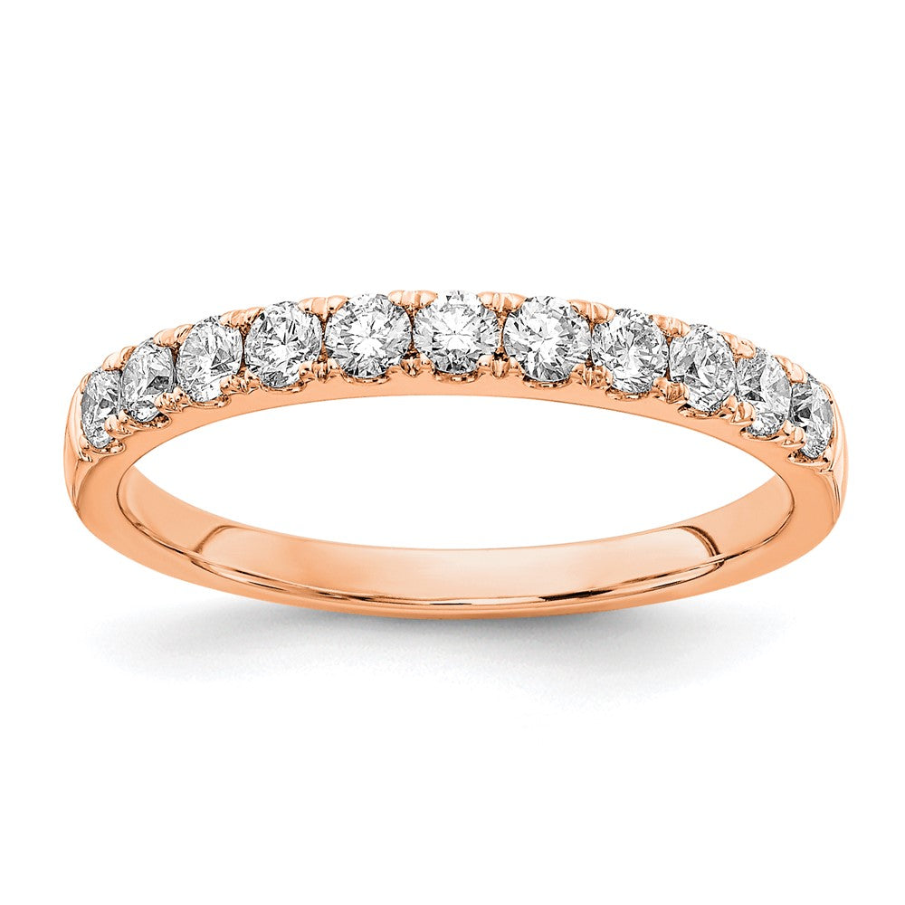 14K Rose Gold Lab Grown Diamond VS/SI FGH 1/2ct Wedding Band