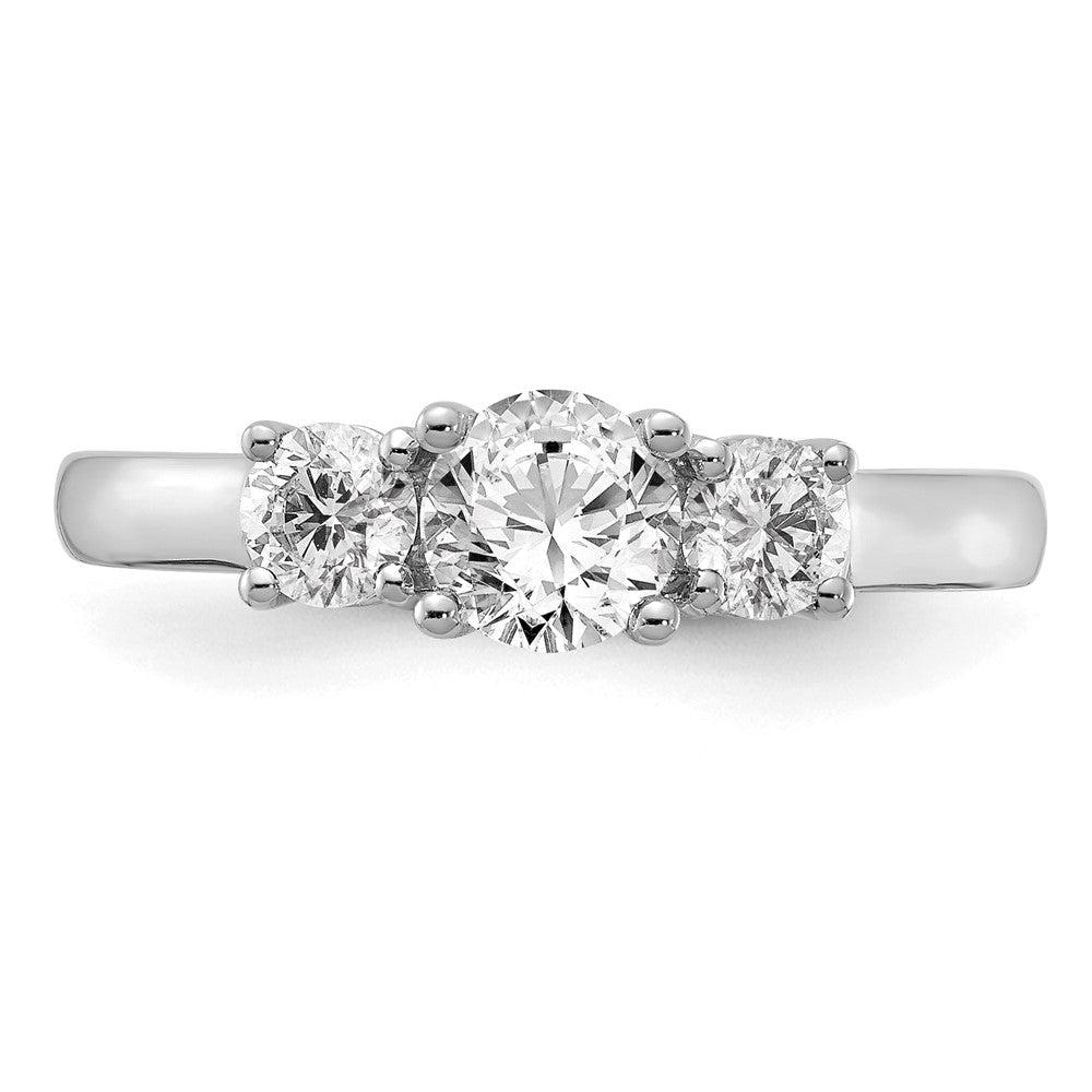 14kw Lab Grown Diamond VS/SI FGH 3-Stone Semi-mount Engagement Ring