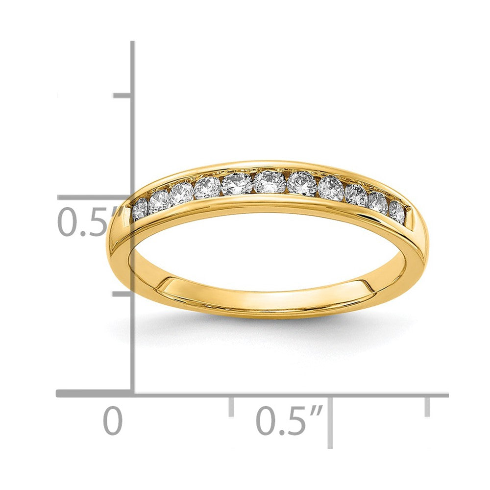 14K Lab Grown Diamond VS/SI FGH 11-Stone Channel Band