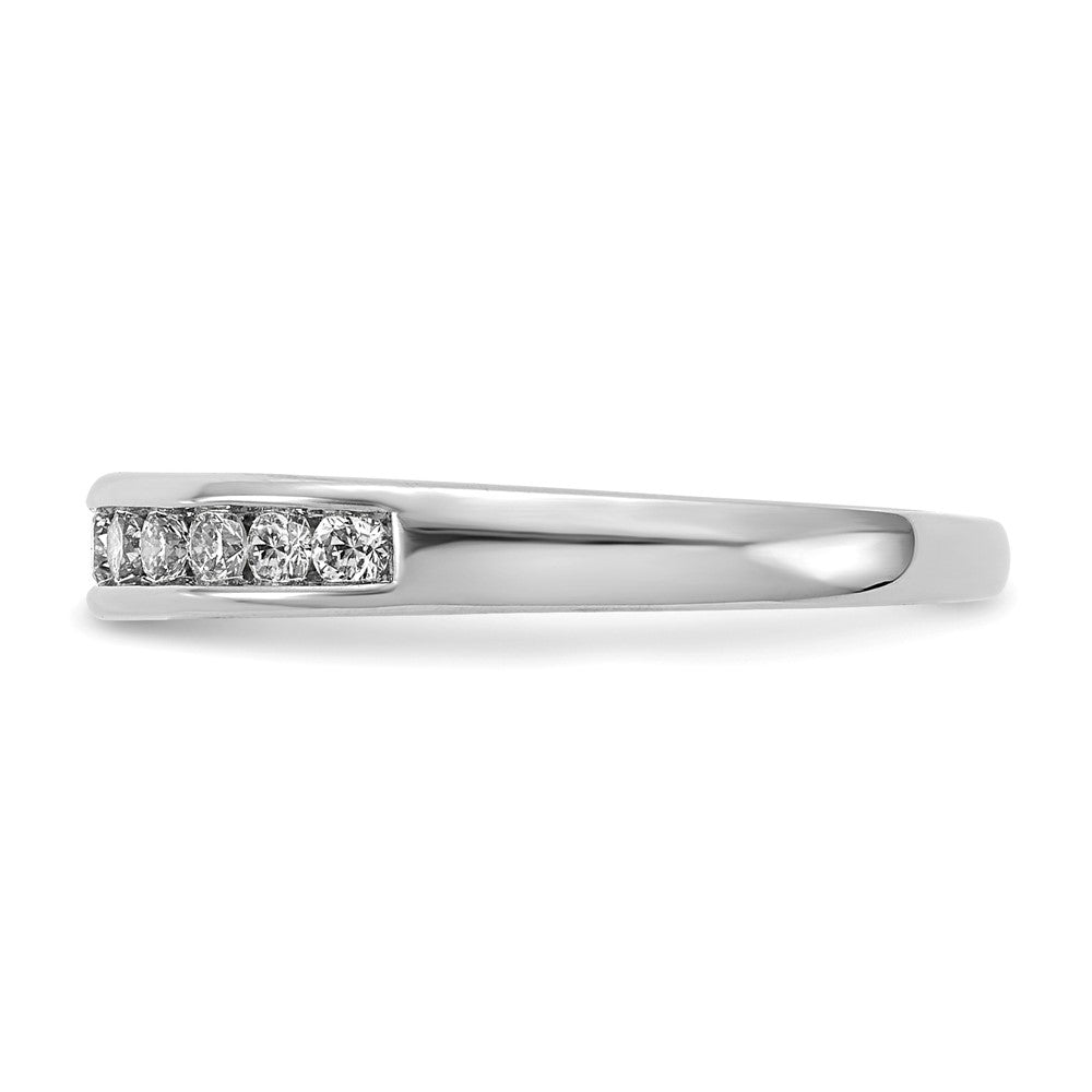 14K White Gold Lab Grown Diamond VS/SI FGH 11-Stone Channel Band