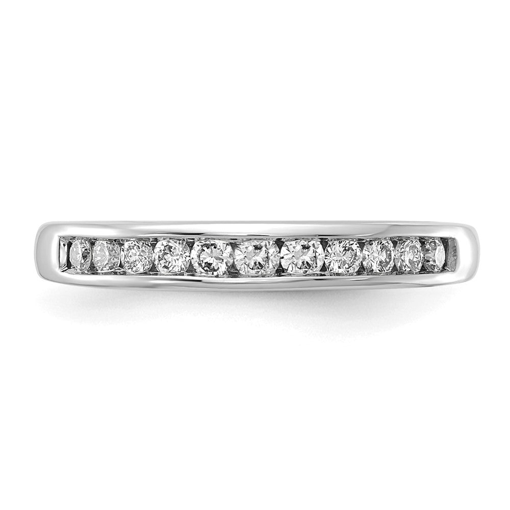 14K White Gold Lab Grown Diamond VS/SI FGH 11-Stone Channel Band