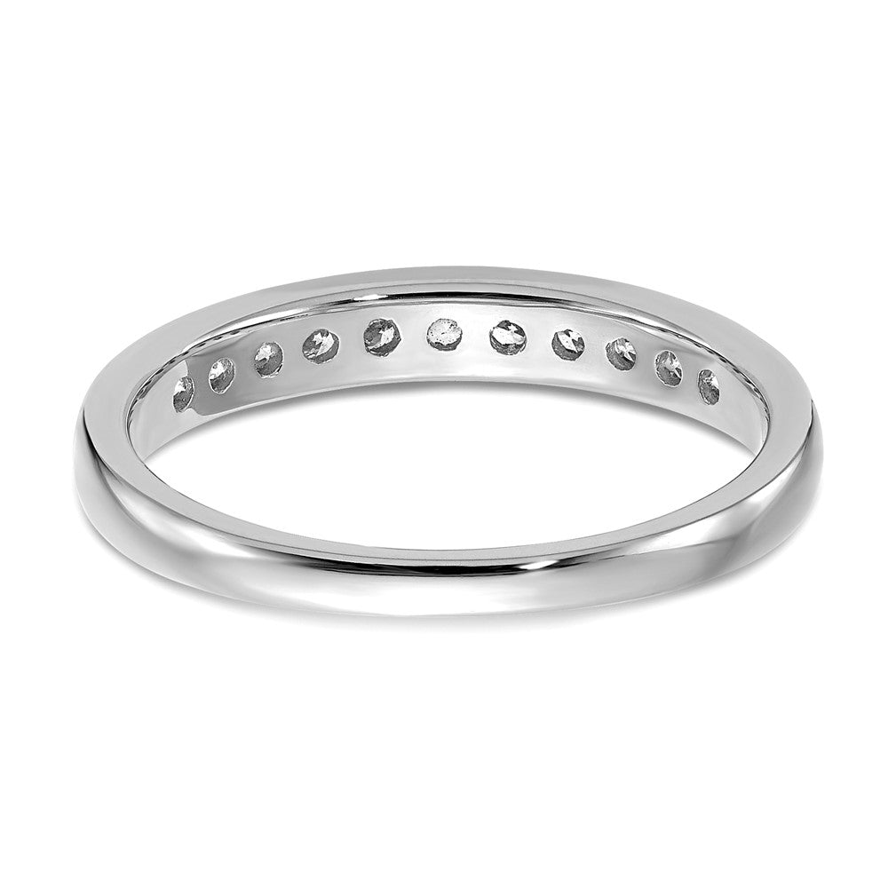 14K White Gold Lab Grown Diamond VS/SI FGH 11-Stone Channel Band