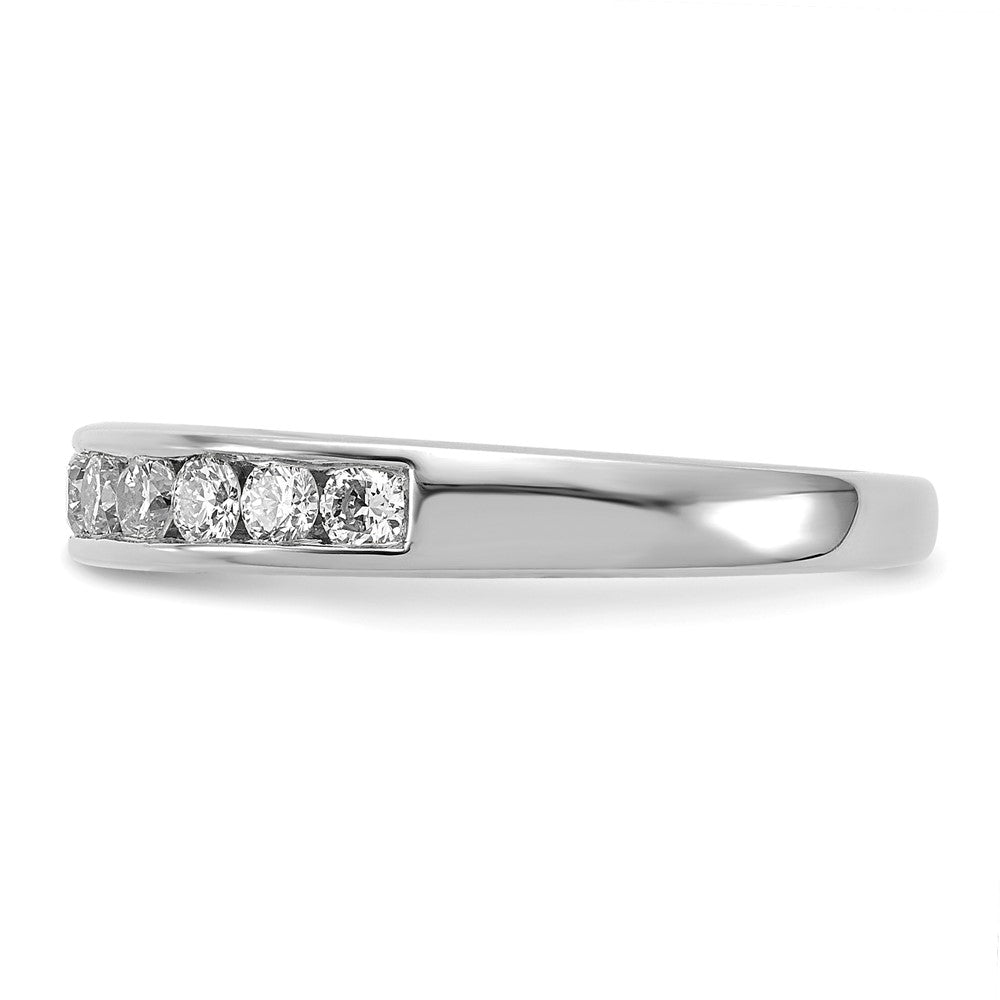 14K White Gold Lab Grown Diamond VS/SI FGH 11-Stone Channel Band