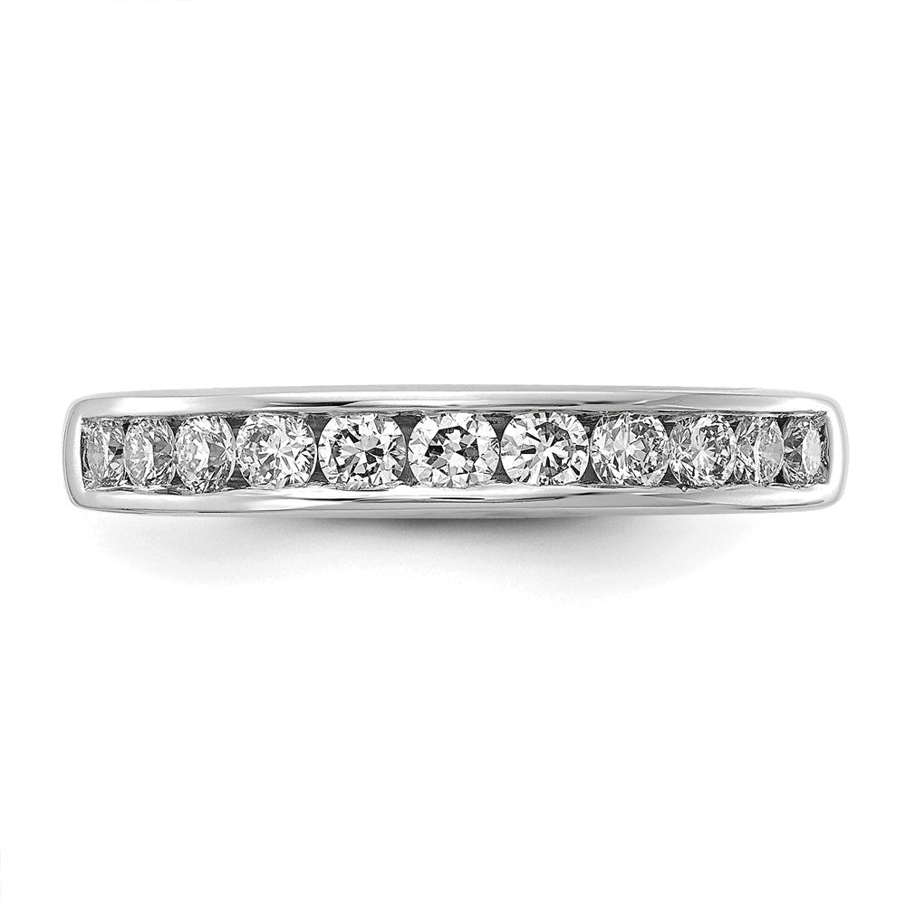 14K White Gold Lab Grown Diamond VS/SI FGH 11-Stone Channel Band