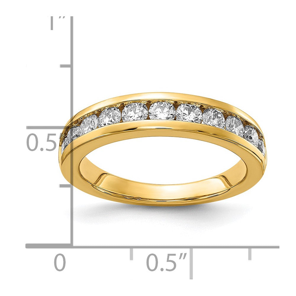 14K Lab Grown Diamond VS/SI FGH 11-Stone Channel Band