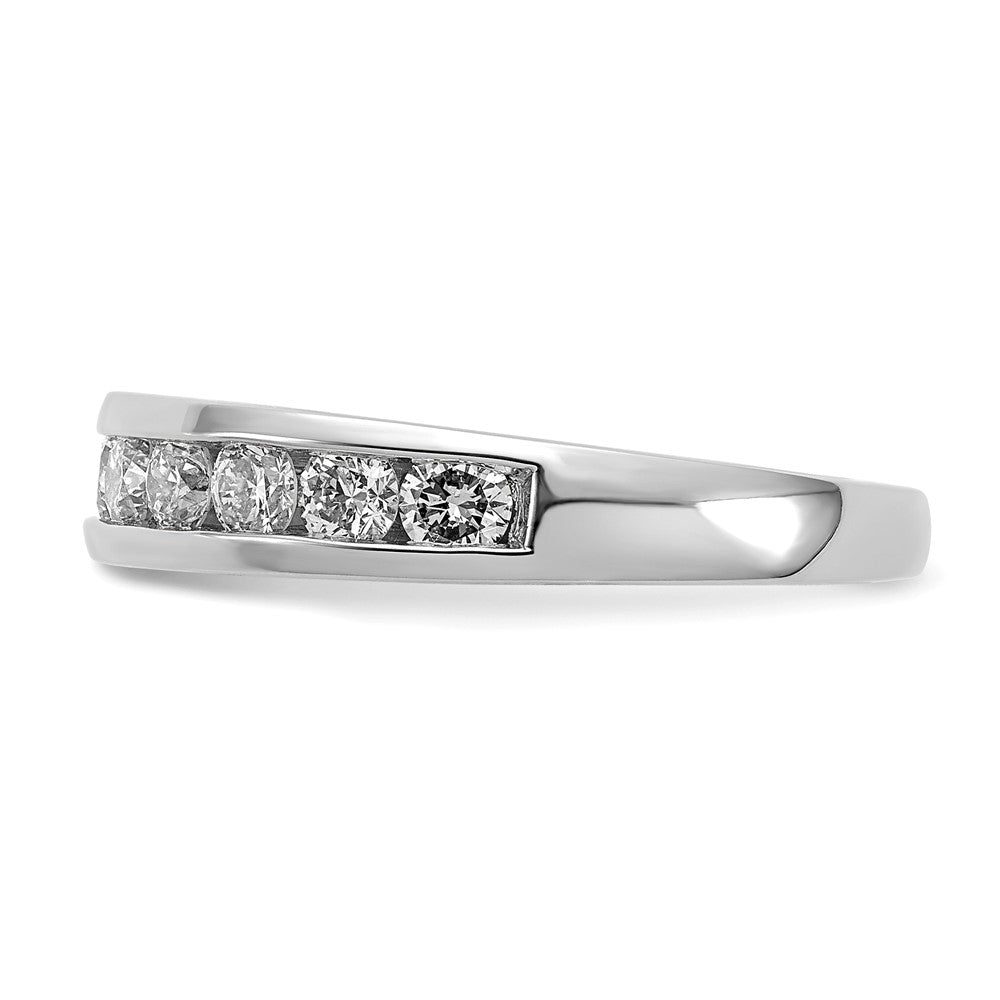 14K White Gold Lab Grown Diamond VS/SI FGH 11-Stone Channel Band