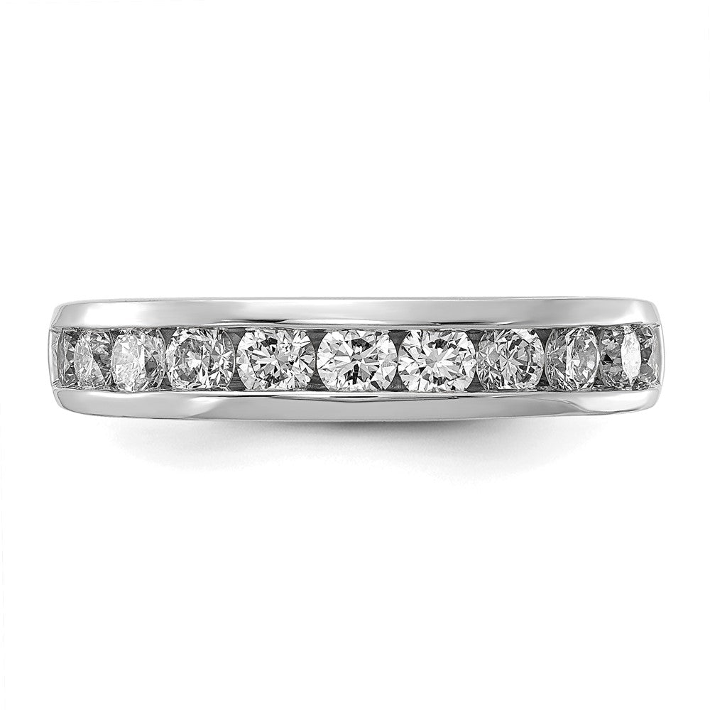 14K White Gold Lab Grown Diamond VS/SI FGH 11-Stone Channel Band