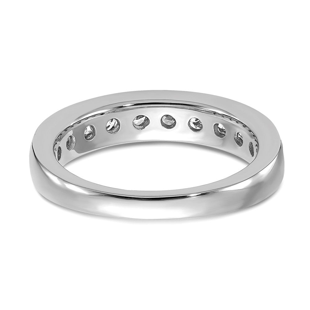 14K White Gold Lab Grown Diamond VS/SI FGH 11-Stone Channel Band