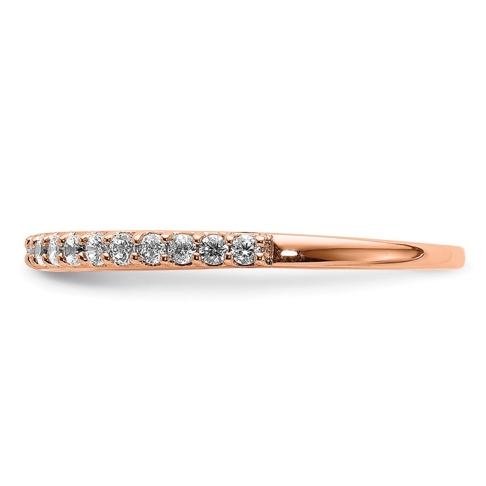 14K Rose Gold Polished Lab Grown Diamond VS/SI FGH Band