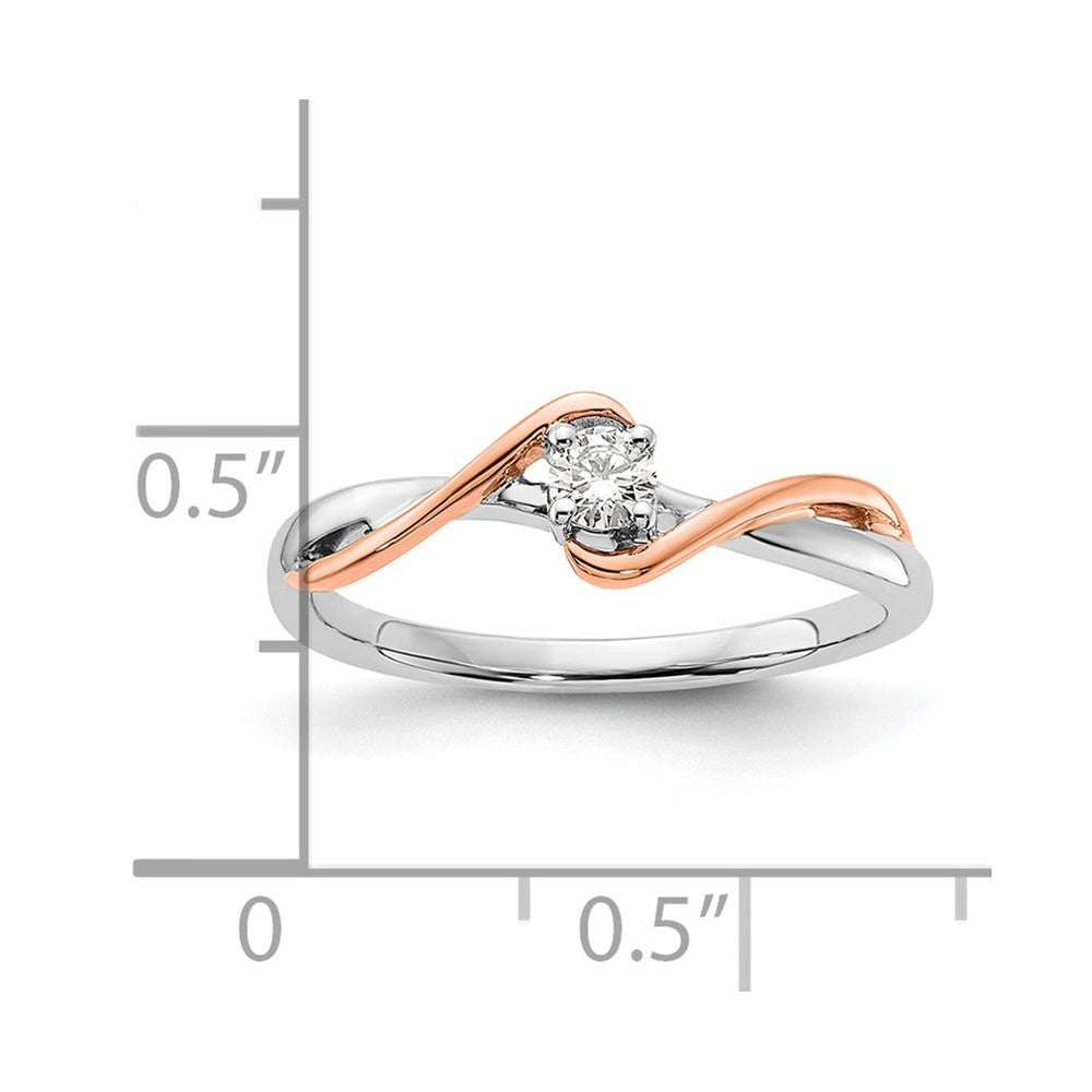 14K Two-Tone First Promise Lab Grown Diamond VS/SI FGH Promise Ring