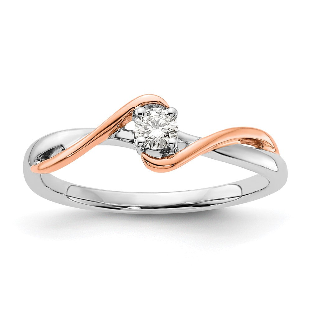 14K Two-Tone First Promise Lab Grown Diamond VS/SI FGH Promise Ring