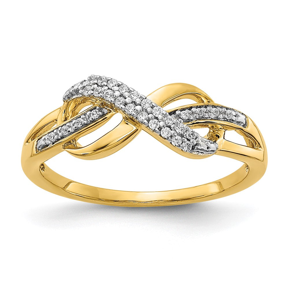 14K Lab Grown VS/SI FGH Dia Infinity Symbol Ring