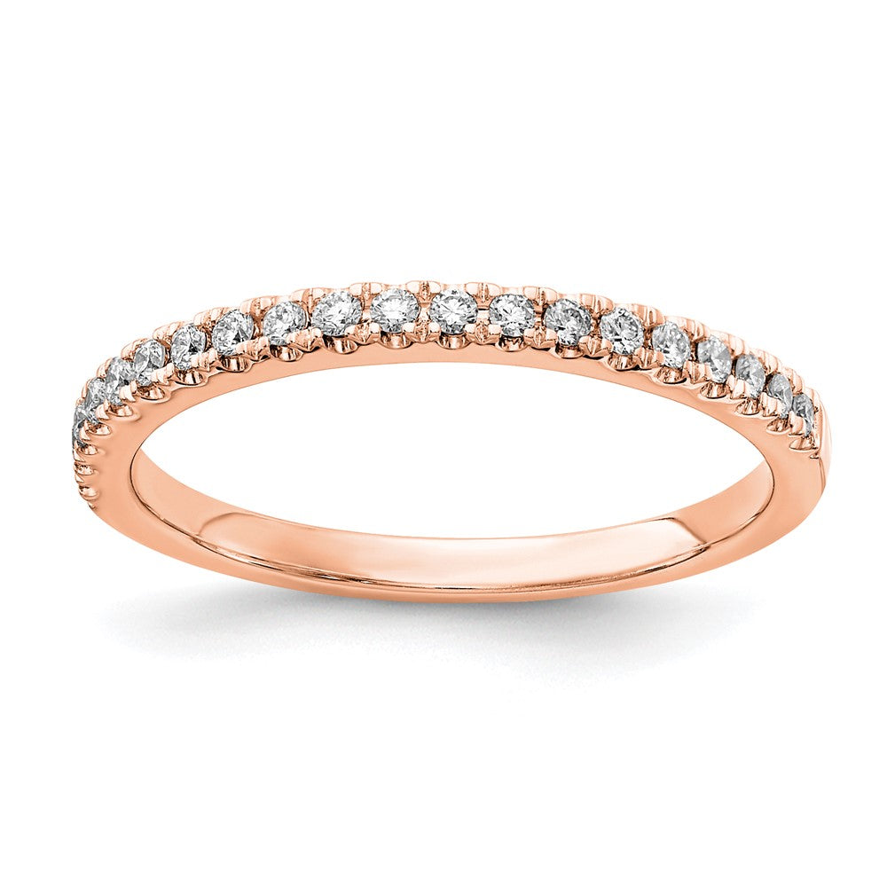 14K Rose Gold Lab Grown Diamond VS DEF 1/5ct Wedding Band