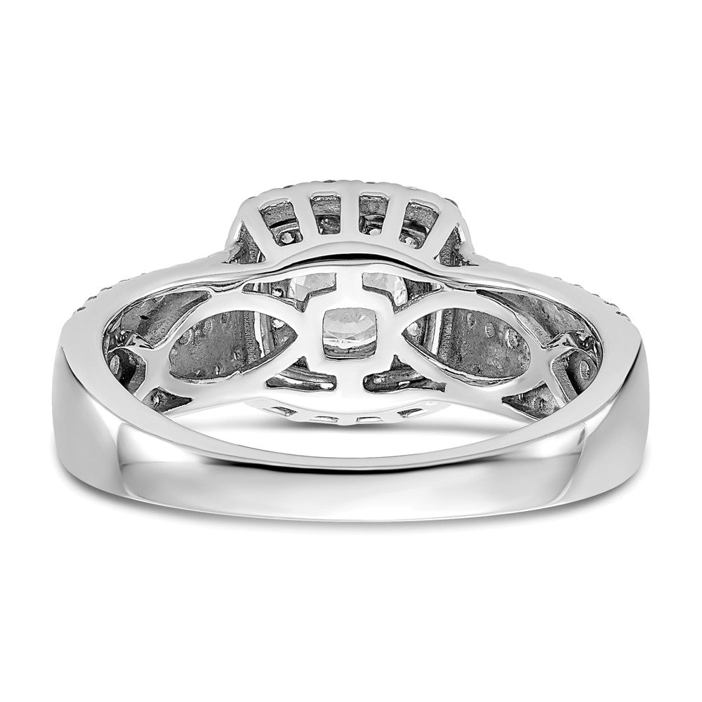 14K Two-Tone Eternal Promise Lab Grown VS/SI FGH Dia Halo Complete Ring