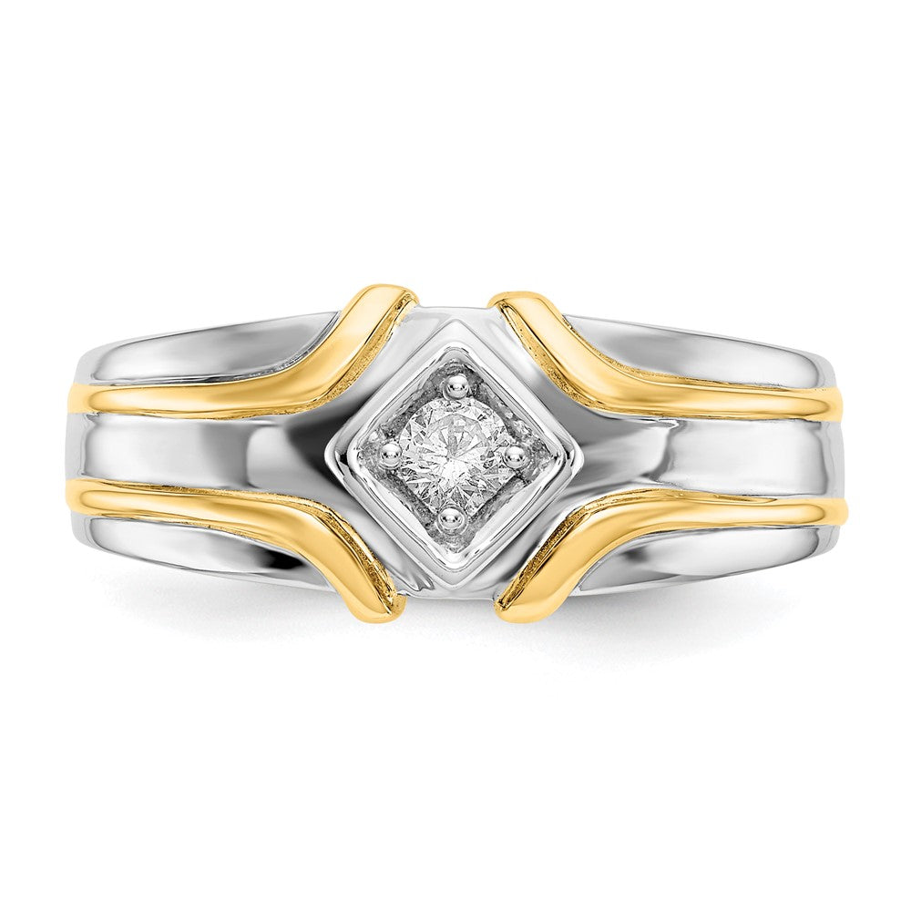 14K Two-Tone Lab Grown Diamond VS/SI FGH Men's Ring