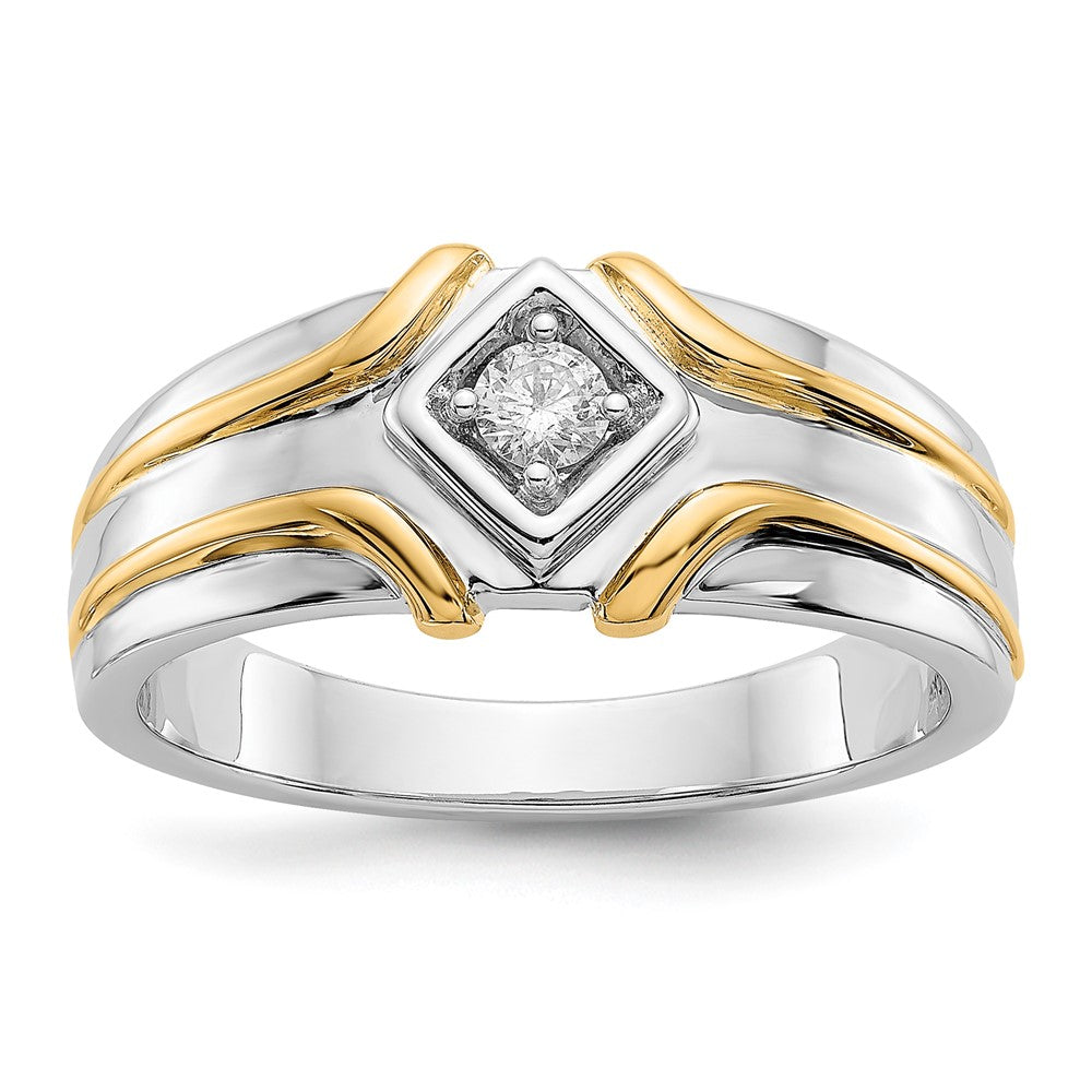 14K Two-Tone Lab Grown Diamond VS/SI FGH Men's Ring