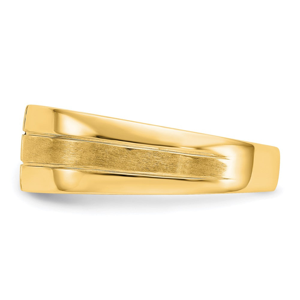 14K Lab Grown VS/SI FGH Dia Polished and Satin Men's Ring