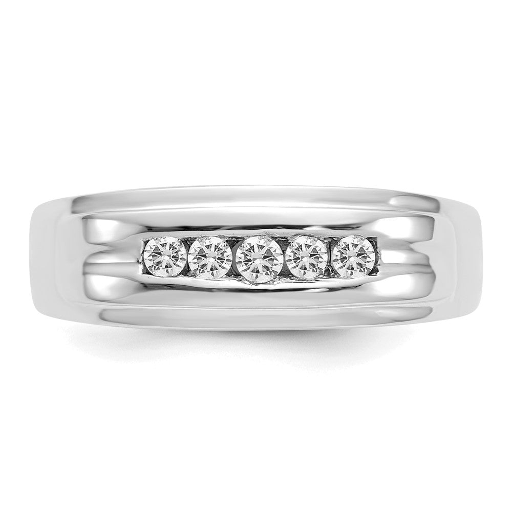 14K White Gold Lab Grown Diamond VS/SI FGH Men's Ring