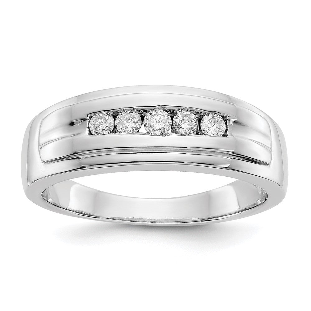 14K White Gold Lab Grown Diamond VS/SI FGH Men's Ring