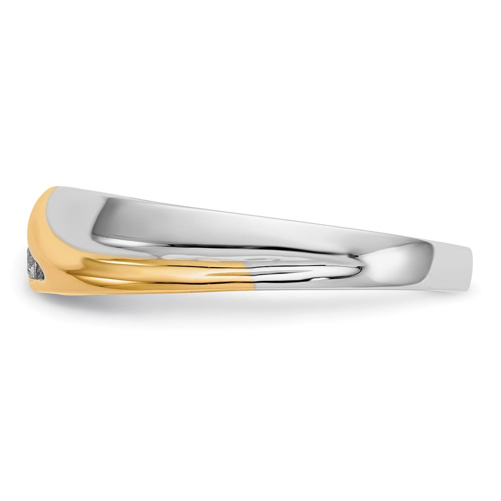 14K Two-tone Lab Grown VS/SI FGH Dia Men's Ring