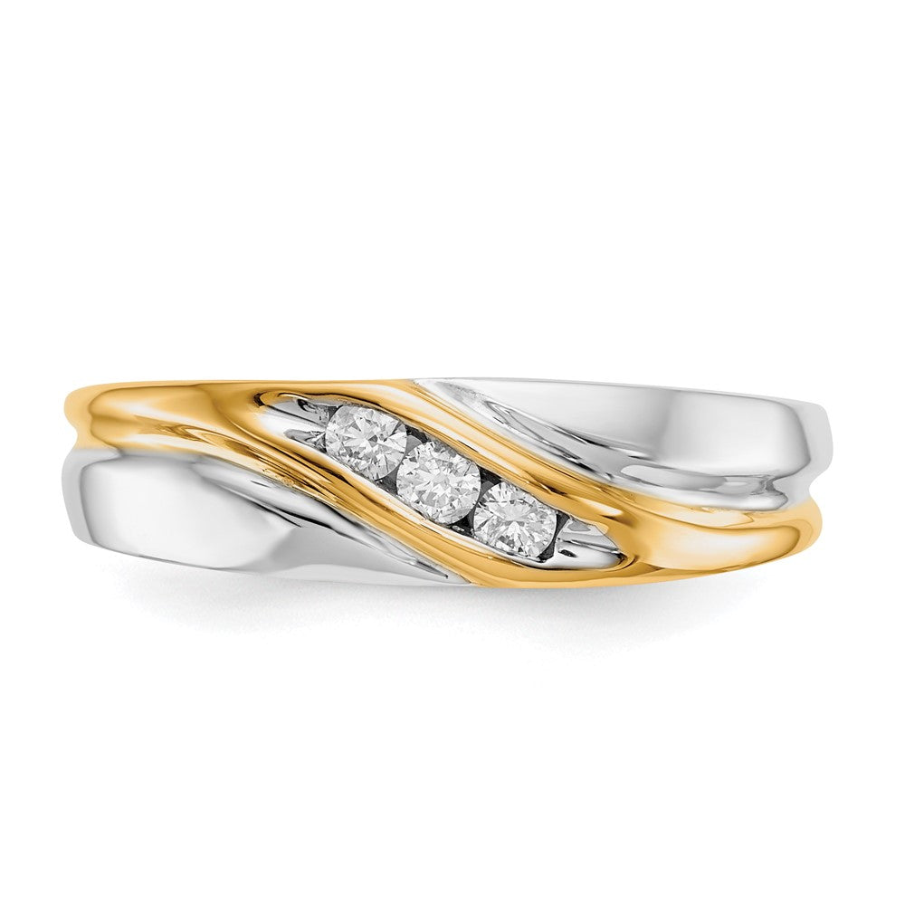 14K Two-tone Lab Grown VS/SI FGH Dia Men's Ring