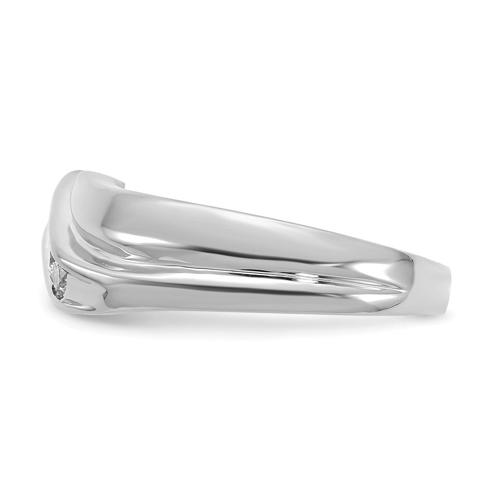 14K White Gold Lab Grown Diamond VS/SI FGH Men's Ring