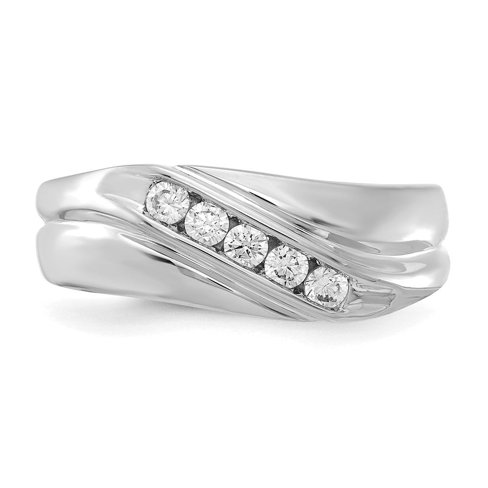 14K White Gold Lab Grown Diamond VS/SI FGH Men's Ring