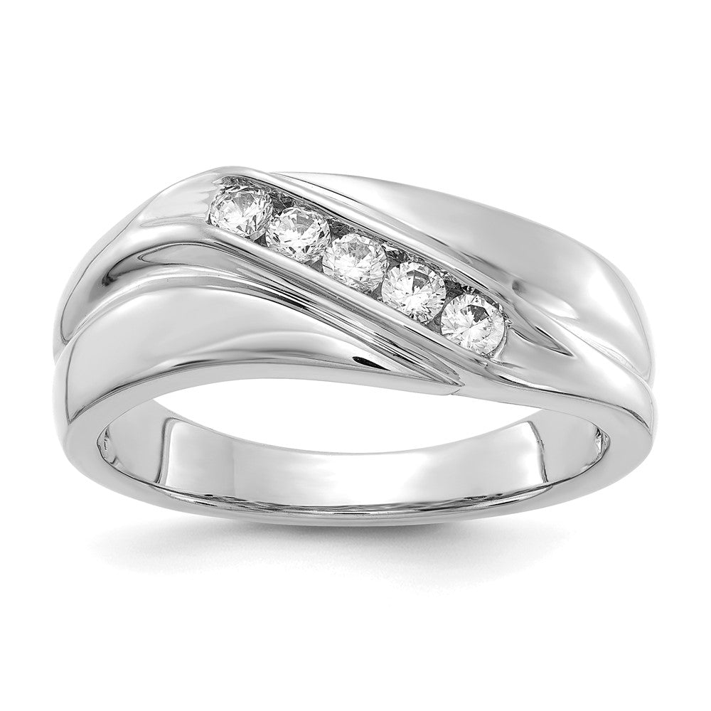 14K White Gold Lab Grown Diamond VS/SI FGH Men's Ring