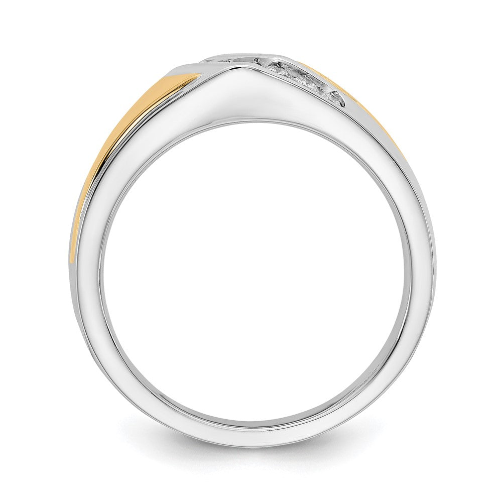 14K Two-Tone Lab Grown Diamond VS/SI FGH Mens Ring