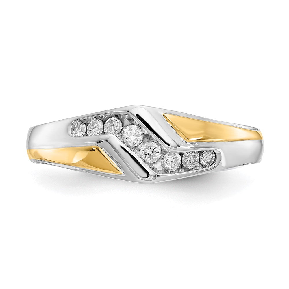 14K Two-Tone Lab Grown Diamond VS/SI FGH Mens Ring