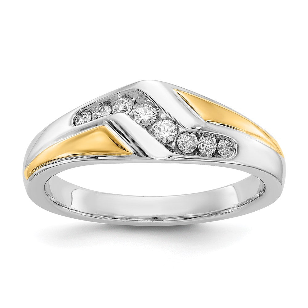 14K Two-Tone Lab Grown Diamond VS/SI FGH Mens Ring